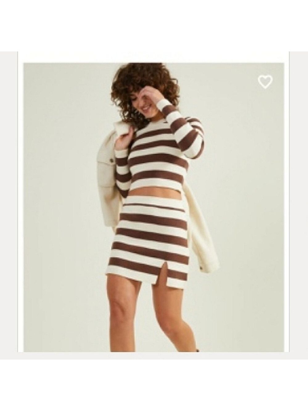 Altar'd State sweater mini skirt crop top set!